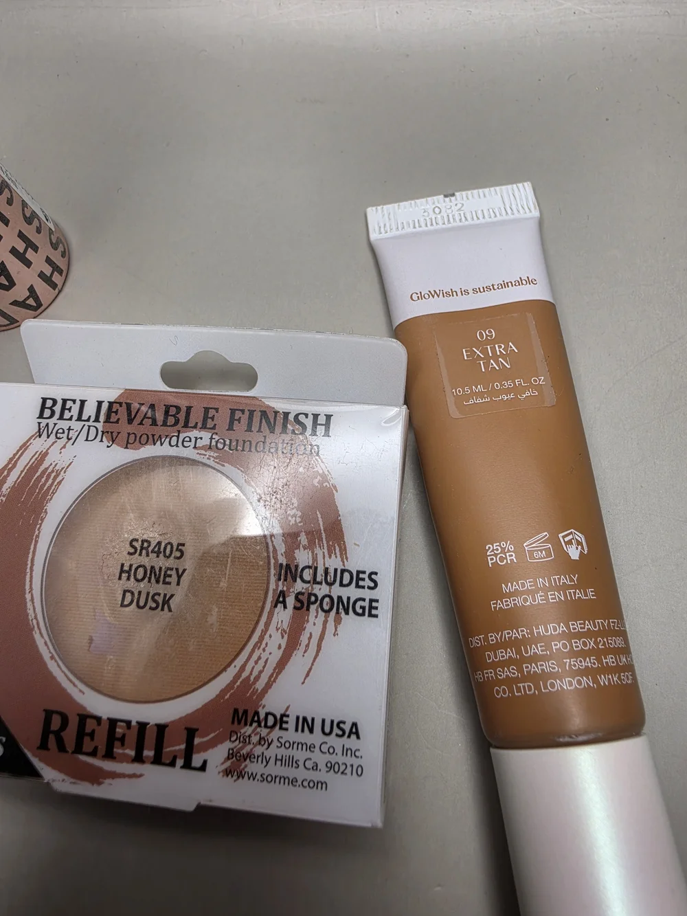 Makeup Set with Neutral Bronze & Honey Shades Eyeshadow, Foundation, Lipstick